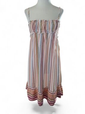 Kylie Paige Striped Spaghetti Strap Summer Dress in Multi-Color NWT